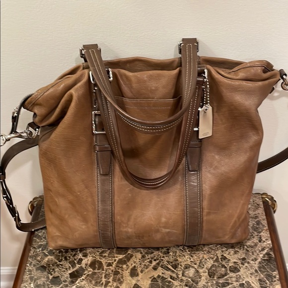 Coach Other - Coach Brown Leather Tote Bag